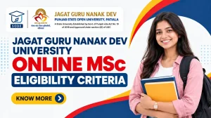 JGNDU Online MSc Course Eligibility Criteria